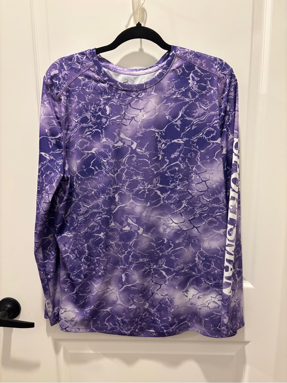Bass Pro Shops Purple Marbled Long-Sleeve Performance Tee